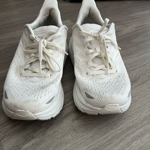 Hoka Clifton 8 White Women’s Running Shoes Sneakers - Size 8